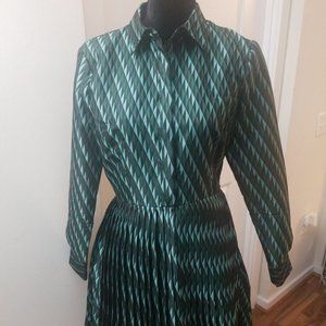 Asos Pleated green shirt Dress sz Small